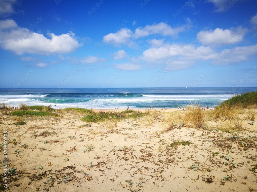 Welle, Küste, Meer, Sommer, Urlaub, Horizont, Wolken, Düne