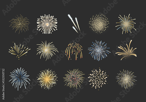 Fireworks Explosion Clipart Illustrations