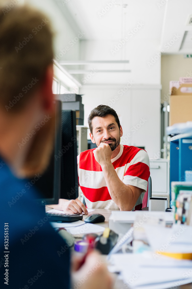 Colleagues Working in Office Colleagues Working in Office