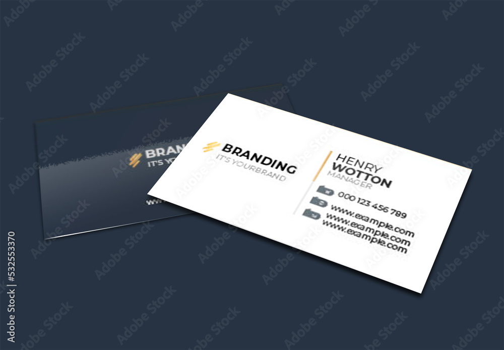 Business Card Stock Template Adobe Stock
