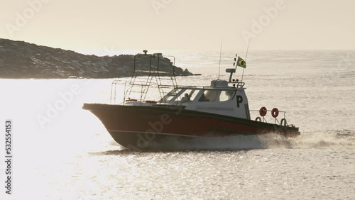 Pilot boat returning from the sea