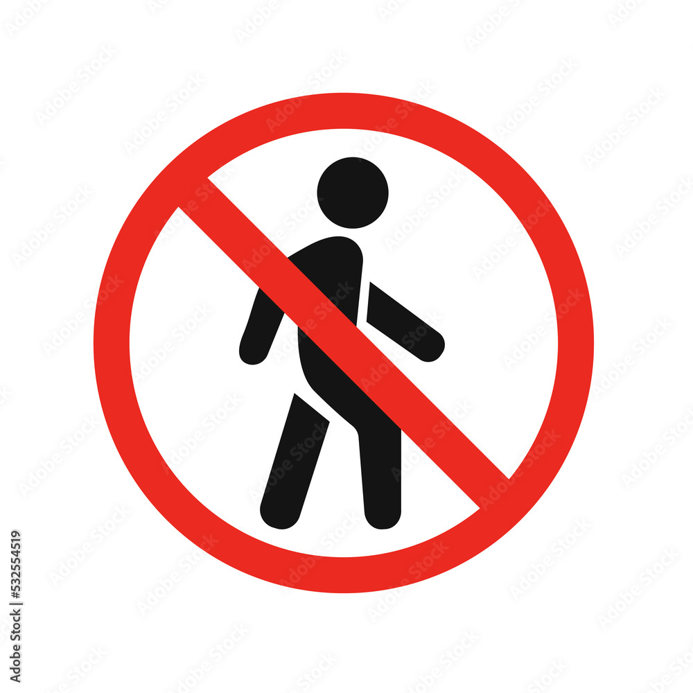 Pedestrians are prohibited. Vector illustration Pedestrians are prohibited. Vector illustration