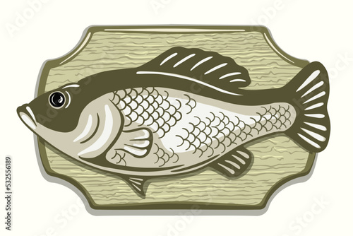 fish on the board exhibit on the wall