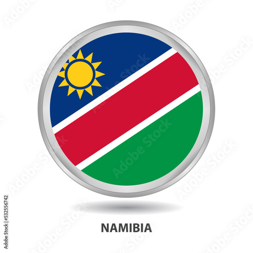 Free Download Nambia round flag design is used as badge, button, icon, wall painting - GFXLoad