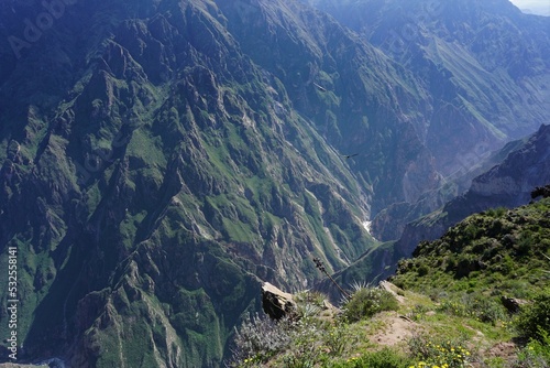 Colca Canyon, andes mountain, Peru photo