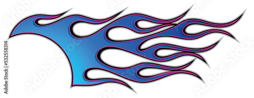 Racing car sticker tribal flame car decal car tattoo vector graphic
