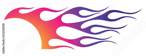 Vector racing car sticker tribal flame motorcycle decal car tattoo graphic