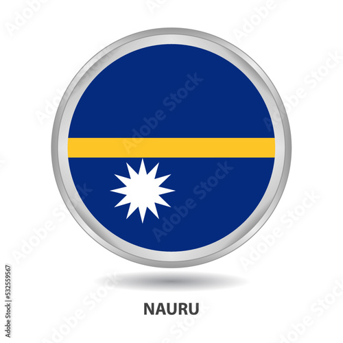 Free Download Nauru round flag design is used as badge, button, icon, wall painting - GFXLoad