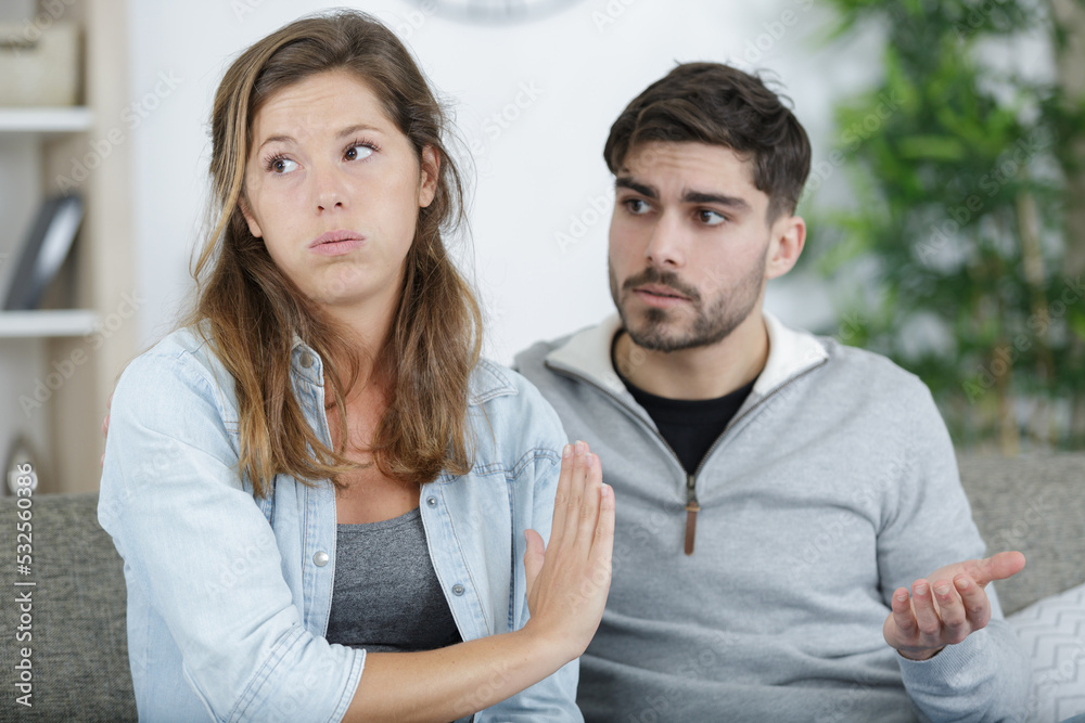 girlfriend telling boyfriend to back off during argument girlfriend telling boyfriend to back off during argument