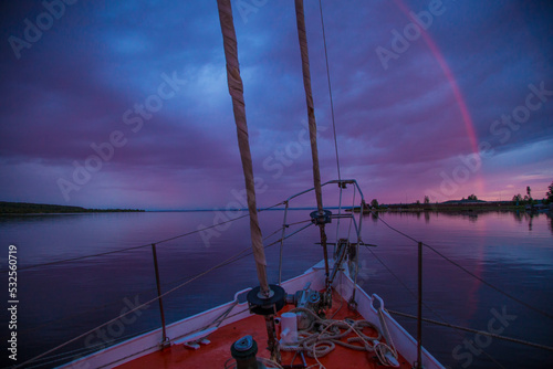 Evening rainbow photo