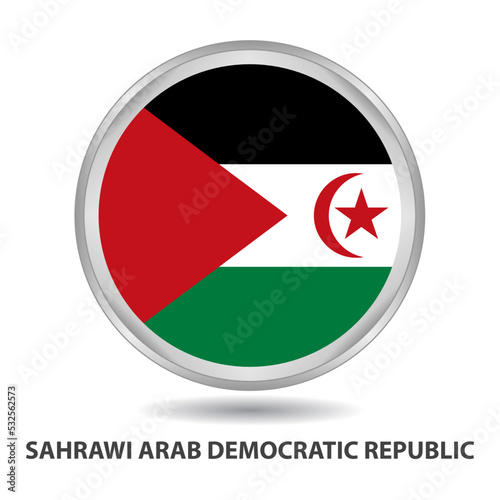 Free Download Sahrawi Arab Democratik Republic round flag design is used as badge, button, icon, wall painting - GFXLoad