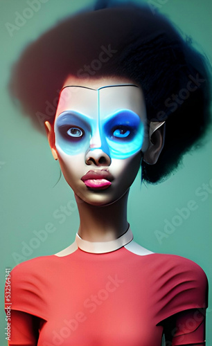 portrait of a woman with creative make up