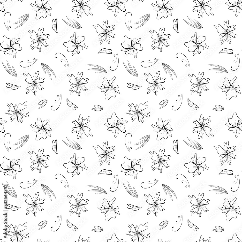 Cute floral pattern in the small flower. Seamless texture. Elegant template for fashion prints