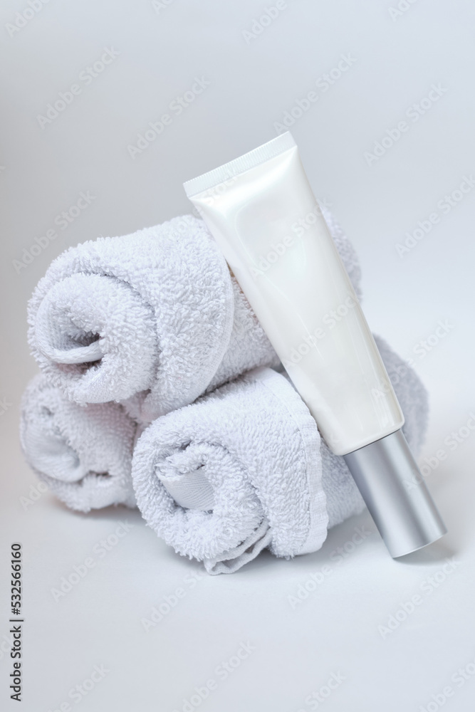 Set of cosmetic bottles for liquid, cream, gel, lotion. Background for the presentation of cosmetics. Blank label for branding mockup. Skin care concept. Cosmetic product presentation Set of cosmetic bottles for liquid, cream, gel, lotion. Background for the presentation of cosmetics. Blank label for branding mockup. Skin care concept. Cosmetic product presentation