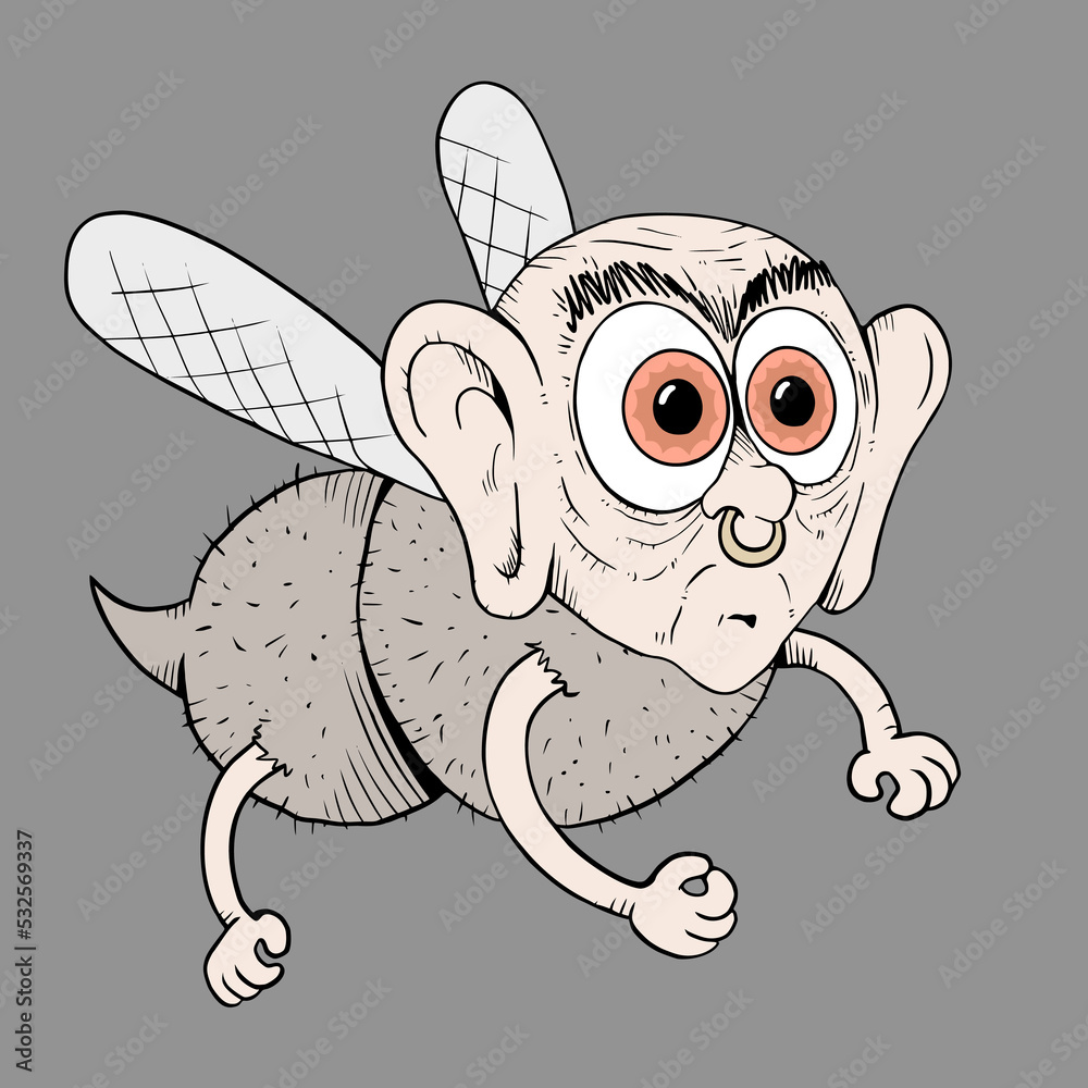 Obraz premium Design of mutant insect flying