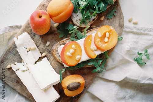 goat cheese apricot sandwich photo