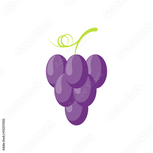 grape brush, colored icon