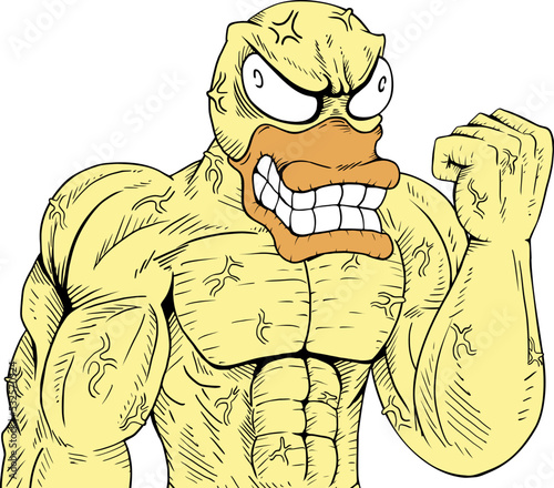 Muscle body hand draw