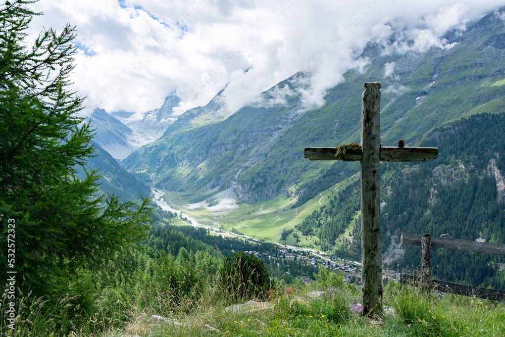 Cross in the mountains. Zermatt Matterhorn Cross in the mountains. Zermatt Matterhorn