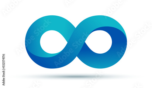 Infinity logo symbol loop icon, infinite 8 mobius cycle