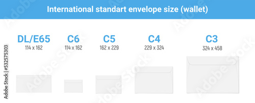 Envelope diecut template size a4 a5 a10. Envelop dimensions paper internation mockup photo