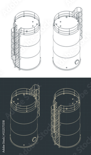 Storage tank isometric drawings