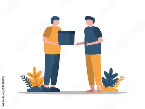 Food Order Delivery Flat Illustration