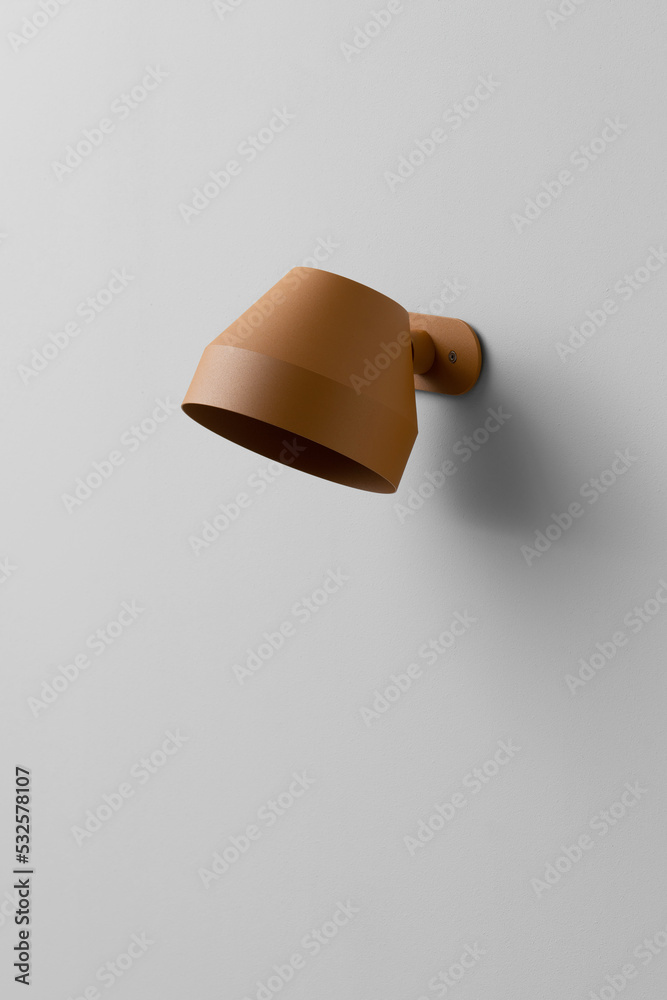 Closeup view at colorful rounded wall lamp Closeup view at colorful rounded wall lamp