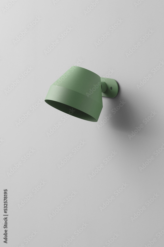 Closeup view at colorful rounded wall lamp Closeup view at colorful rounded wall lamp