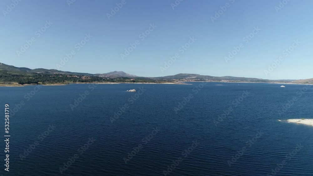 Stunning Blue Lake. Nature Landscape Aerial View Stunning Blue Lake. Nature Landscape Aerial View