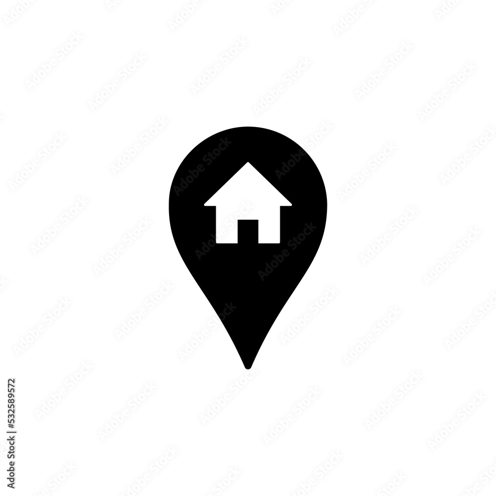 Address icon vector for web and mobile app. home location sign and symbol. pinpoint Address icon vector for web and mobile app. home location sign and symbol. pinpoint