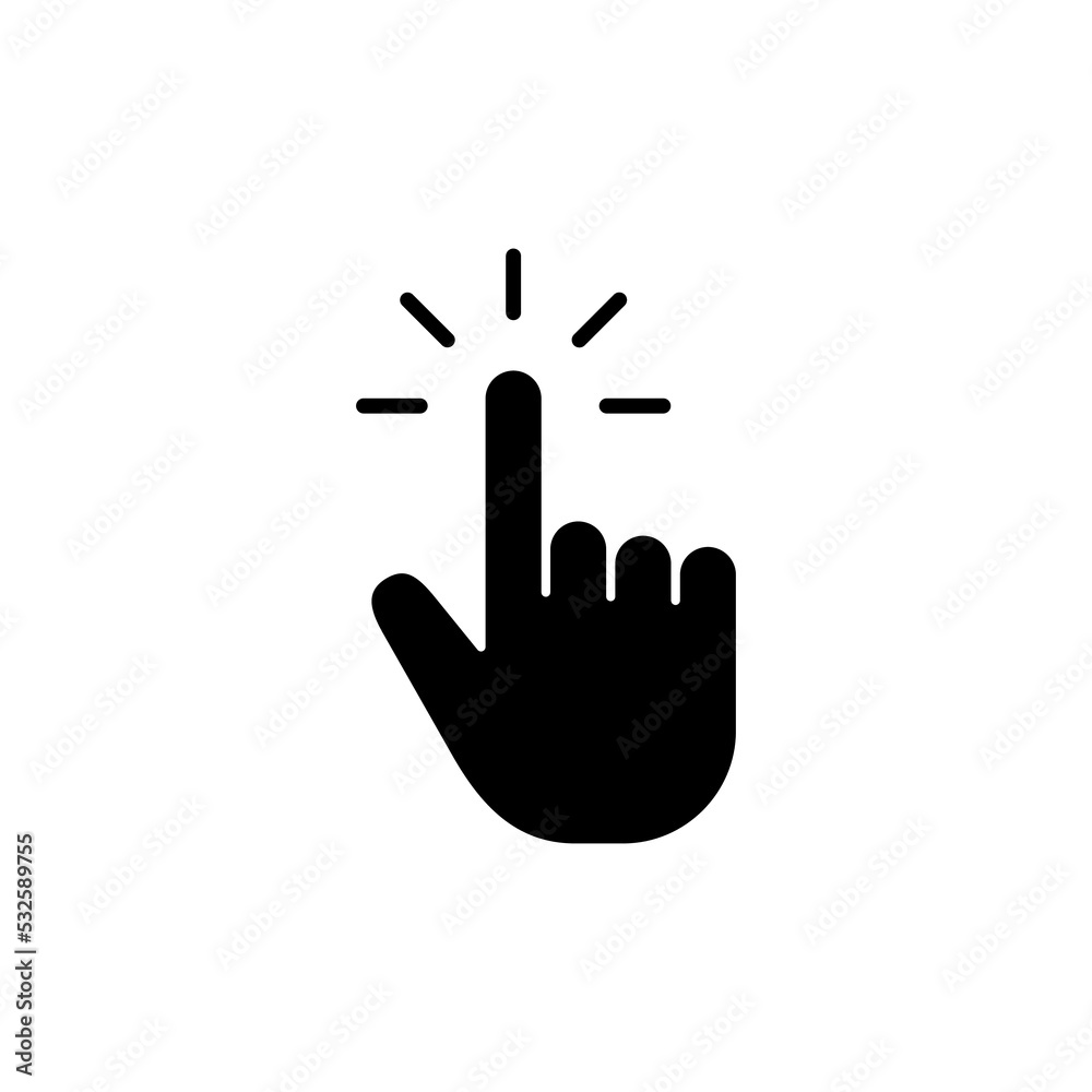 Hand cursor icon vector for web and mobile app. cursor sign and symbol. hand cursor icon clik Hand cursor icon vector for web and mobile app. cursor sign and symbol. hand cursor icon clik