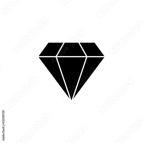 Diamond icon vector for web and mobile app. diamond gems sign and symbol