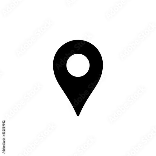 Pin icon vector for web and mobile app. Location sign and symbol. destination icon. map pin