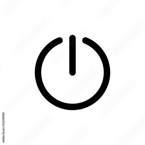 Power icon vector for web and mobile app. Power Switch sign and symbol. Electric power