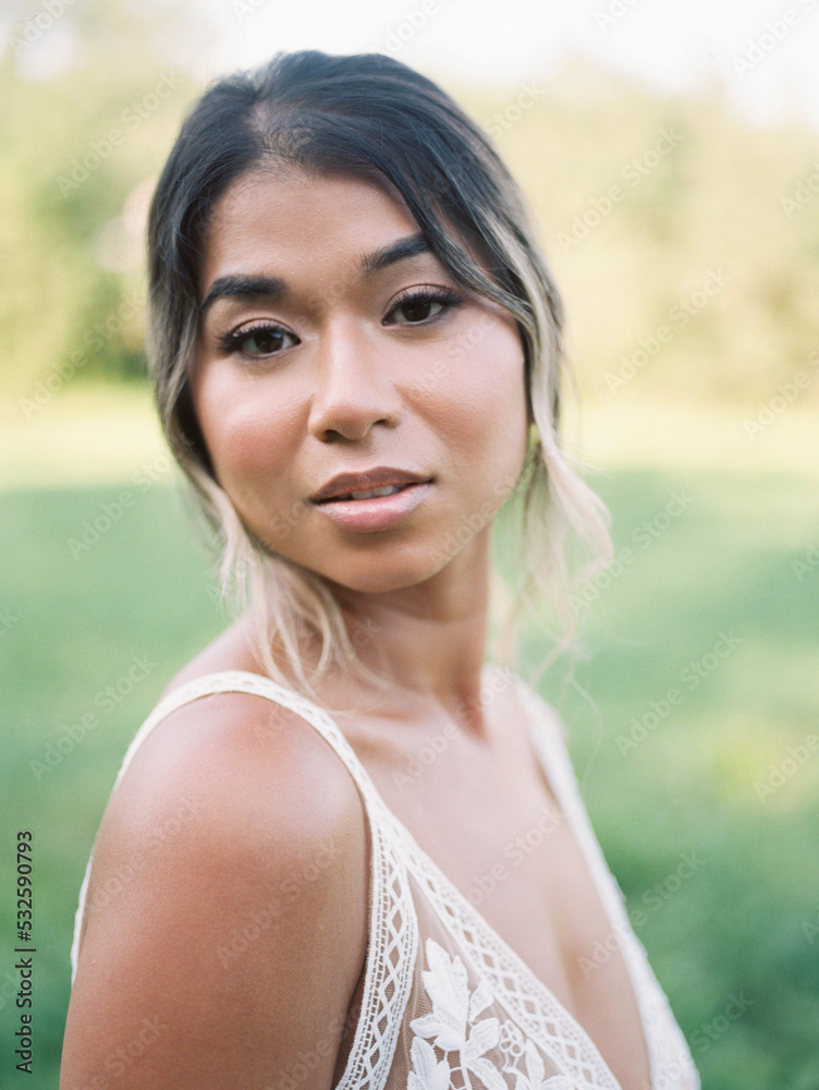 close up portrait of a bride close up portrait of a bride
