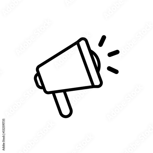 Icono de megáfono. Altavoz portátil. Concepto de comunicación. ilustración vectorial