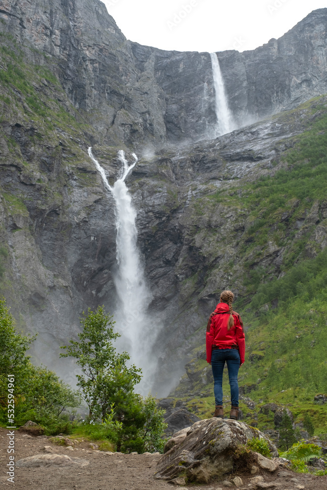 Waterfall, Mardalsfossen Waterfall, Mardalsfossen