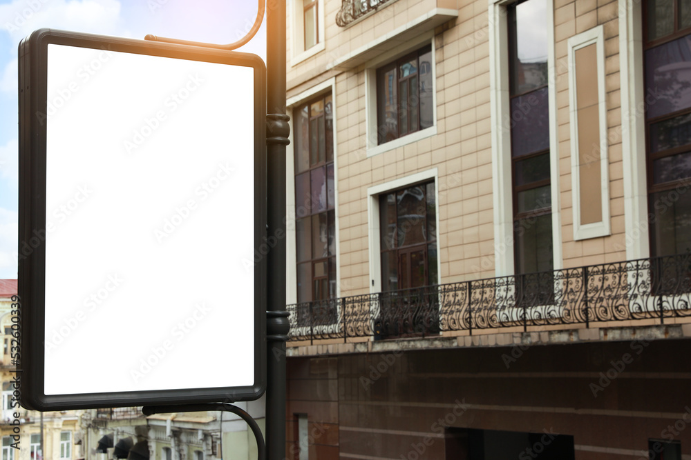 Blank citylight poster on city street. Advertising board design Blank citylight poster on city street. Advertising board design