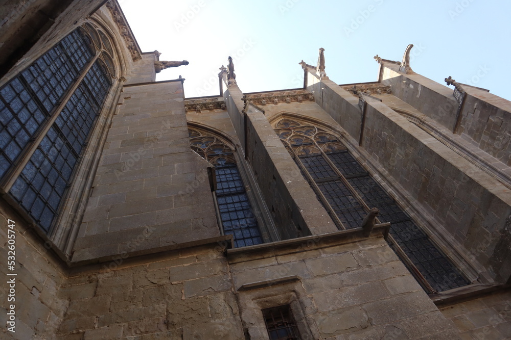 the upshot of Carcassonne Cathedral's large windows the upshot of Carcassonne Cathedral's large windows