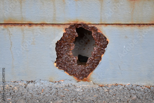 Fotografie corroded doorstop