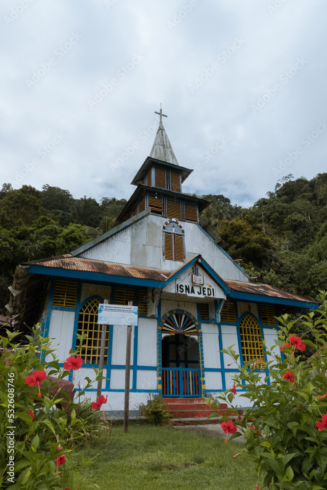 This old church, named Isna Jedi, is located on Roon Island, Teluk Wondama Regency, West Papua Province