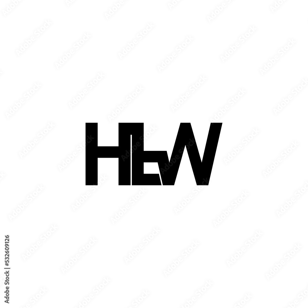 htw letter original monogram logo design