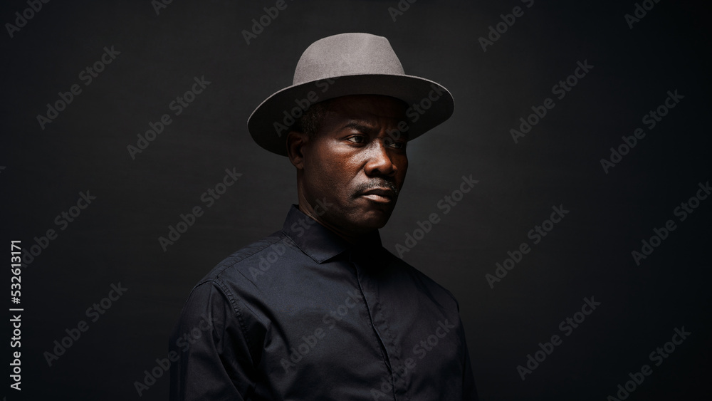 Serious Senior Man In Black Serious Senior Man In Black