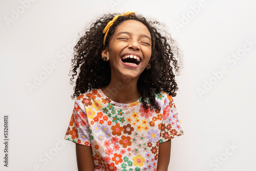 black girl laughing