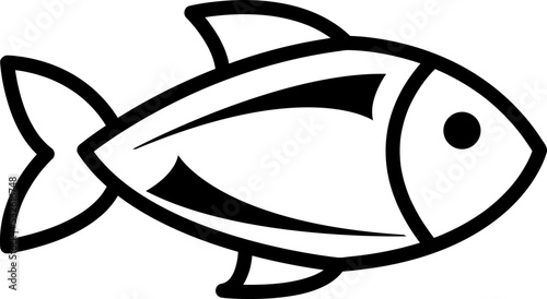 Fish Icon. Types of Perception Vector Illustration, Flat Design..eps