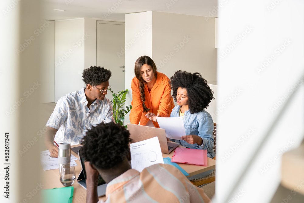 Group Of People Working Indoors Group Of People Working Indoors