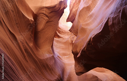 Curving rock walls - Secret Antelope Canyon, Page, Arizona
