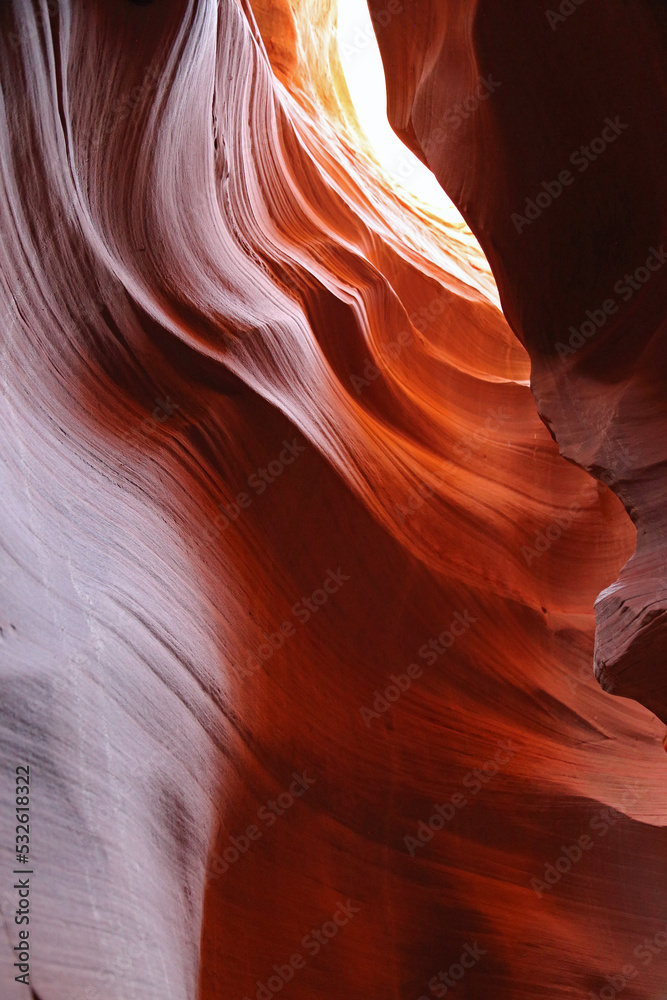 Wavy cliff vertical - Secret Antelope Canyon, Page, Arizona