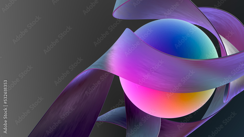 Rainbow sphere in the transparent band. Rainbow sphere in the transparent band.